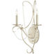 Crystal Lights 2 Light 14 inch Silver Leaf Wall Sconce Wall Light